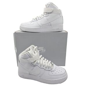 Nike Air Force 1 High Top LE DH294-111 White Sneakers Youth Size 7